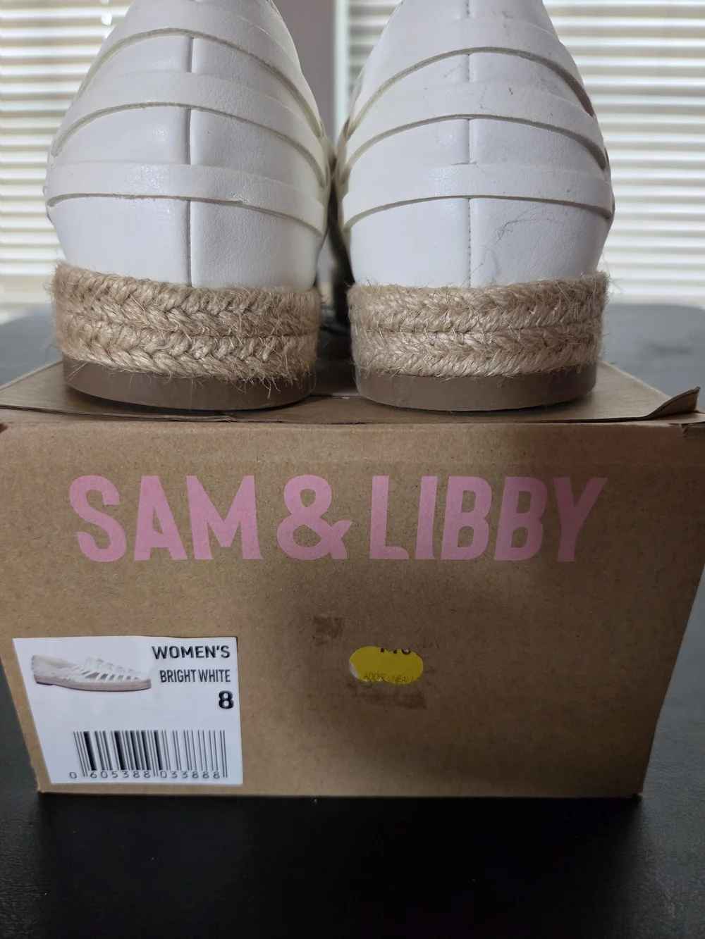 Sam & Libby Bright White Women's Espadrille Flats